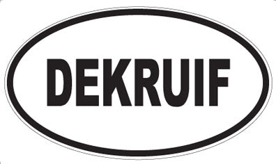 DEKRUIF - Oval Sticker
