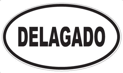 DELAGADO - Oval Sticker