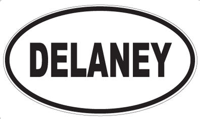 DELANEY - Oval Sticker