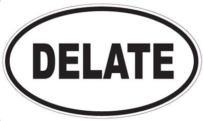 DELATE - Oval Sticker