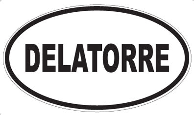 DELATORRE - Oval Sticker