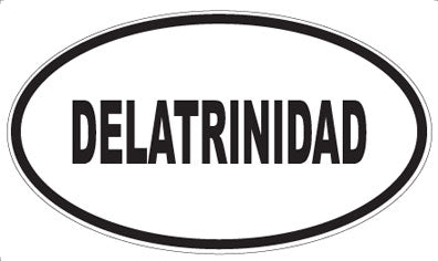 DELATRINIDAD - Oval Sticker
