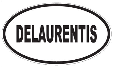 DELAURENTIS - Oval Sticker