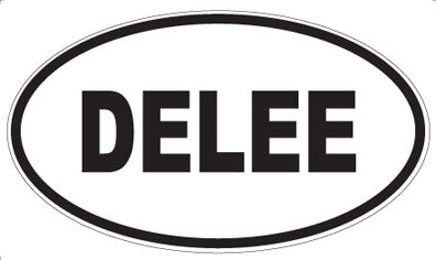 DELEE - Oval Sticker