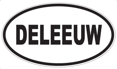 DELEEUW - Oval Sticker
