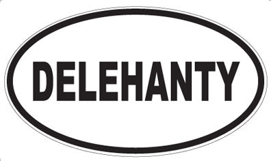 DELEHANTY - Oval Sticker
