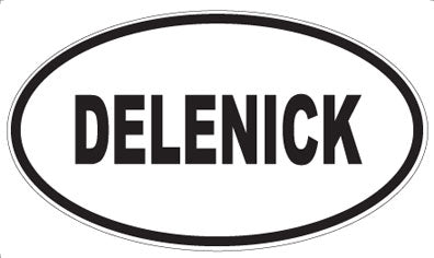 DELENICK - Oval Sticker