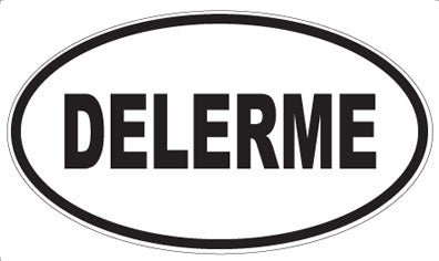 DELERME - Oval Sticker