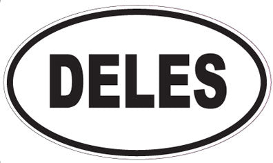 DELES - Oval Sticker