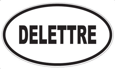 DELETTRE - Oval Sticker