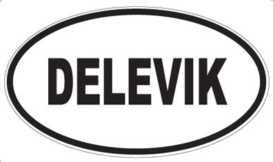 DELEVIK - Oval Sticker
