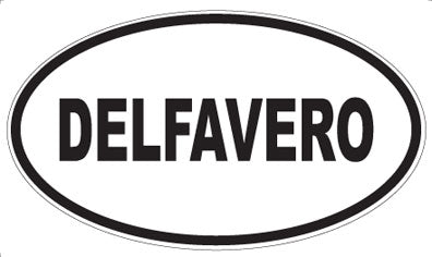 DELFAVERO - Oval Sticker