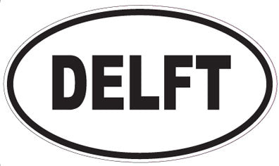 DELFT - Oval Sticker