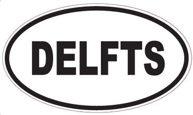 DELFTS - Oval Sticker