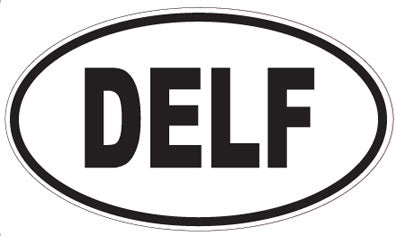 DELF - Oval Sticker
