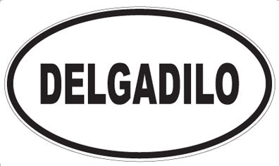 DELGADILO - Oval Sticker