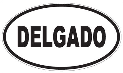 DELGADO - Oval Sticker