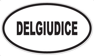 DELGIUDICE - Oval Sticker