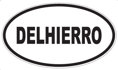 DELHIERRO - Oval Sticker