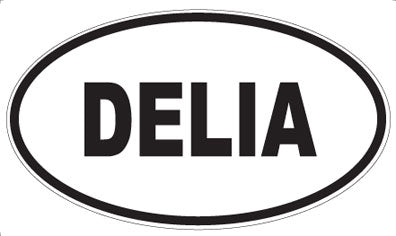 DELIA - Oval Sticker