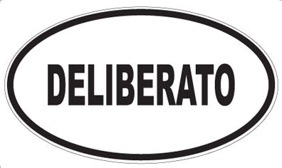 DELIBERATO - Oval Sticker