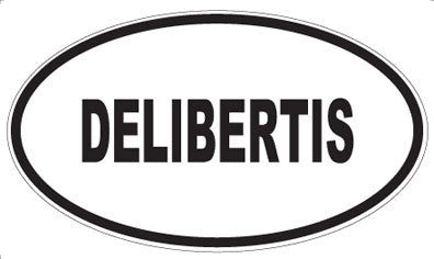 DELIBERTIS - Oval Sticker