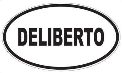 DELIBERTO - Oval Sticker