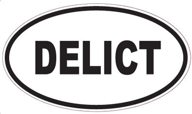 DELICT - Oval Sticker