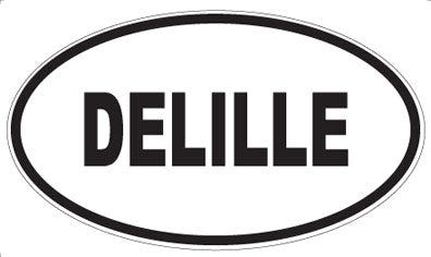 DELILLE - Oval Sticker
