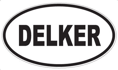 DELKER - Oval Sticker
