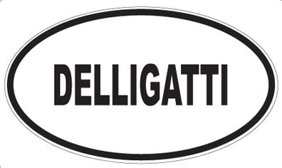 DELLIGATTI - Oval Sticker