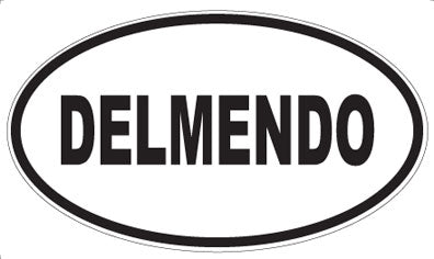 DELMENDO - Oval Sticker