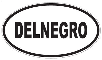 DELNEGRO - Oval Sticker