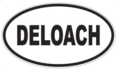 DELOACH - Oval Sticker