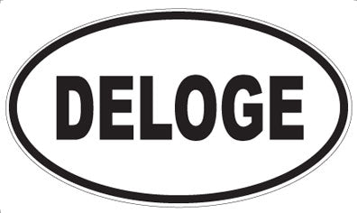 DELOGE - Oval Sticker
