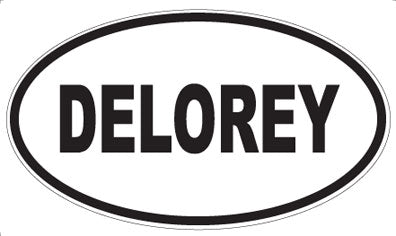 DELOREY - Oval Sticker