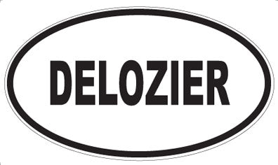 DELOZIER - Oval Sticker
