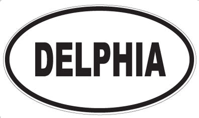 DELPHIA - Oval Sticker