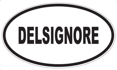 DELSIGNORE - Oval Sticker