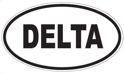 DELTA - Oval Sticker