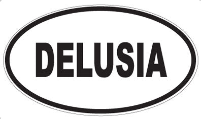 DELUSIA - Oval Sticker