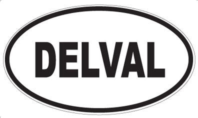 DELVAL - Oval Sticker