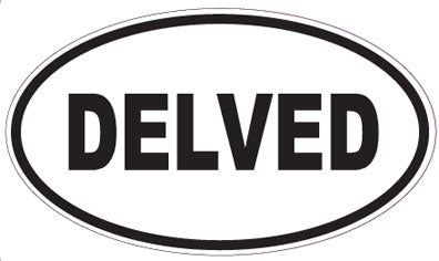 DELVED - Oval Sticker