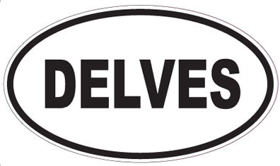 DELVES - Oval Sticker