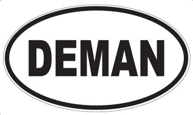 DEMAN - Oval Sticker