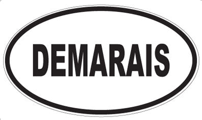 DEMARAIS - Oval Sticker