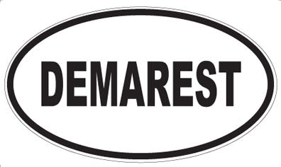 DEMAREST - Oval Sticker