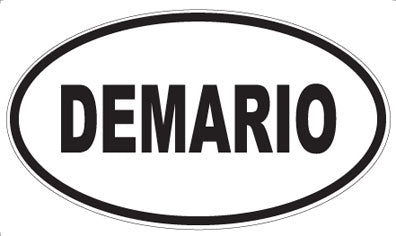 DEMARIO - Oval Sticker