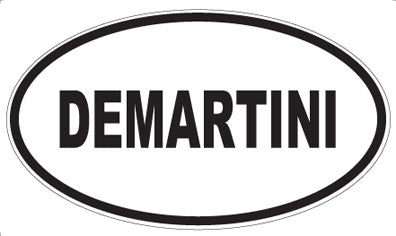 DEMARTINI - Oval Sticker
