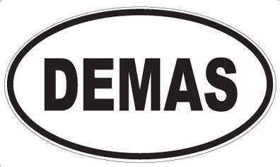 DEMAS - Oval Sticker